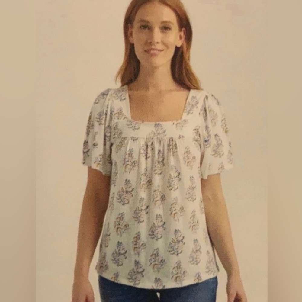 Lucky Brand Floral Top Size XXL Multicolor New
